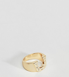 Золотистое кольцо с подковой ASOS PLUS - Золотой