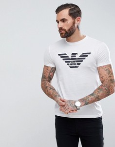 Белая футболка с круглым вырезом и логотипом Emporio Armani - Белый