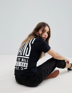 Оверсайз-футболка с принтом на спине Vans - Черный