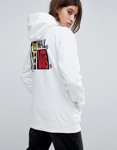 Оверсайз-худи белого цвета с логотипом Vans - Белый