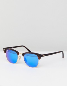 Черепаховые солнцезащитные очки-клабмастеры Ray-Ban 0RB3016 - 51 мм - Коричневый