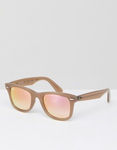 Розовые вайфареры Ray-Ban 0RB4340 50 мм - Розовый