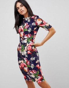 Платье с цветочным принтом на юбке Paperdolls - Мульти