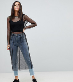 Сетчатое платье макси 2 в 1 Noisy May Tall - Черный