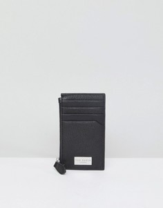 Кожаный бумажник с молнией Ted Baker - Черный