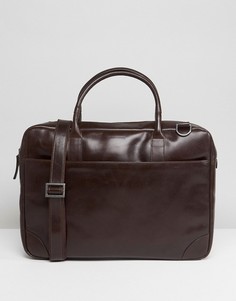 Кожаная сумка для ноутбука с одним отделением Royal RepubliQ Explorer - Коричневый