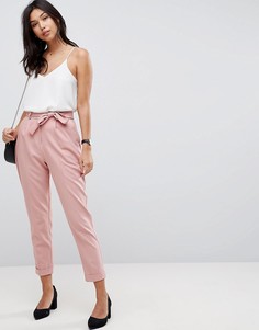 Брюки-галифе с поясом оби ASOS - Розовый