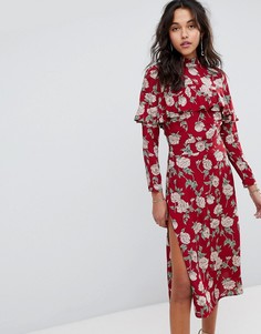 Платье миди с цветочным принтом Flynn Skye - Красный