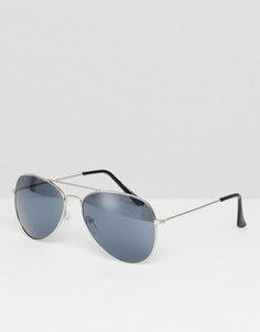 Солнцезащитные очки-авиаторы Reclaimed Vintage Inspired - Серебряный