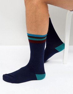 Темно-синие носки с полосками Paul Smith Artist - Темно-синий