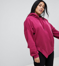 Oversize-худи с рваной отделкой ASOS CURVE - Красный