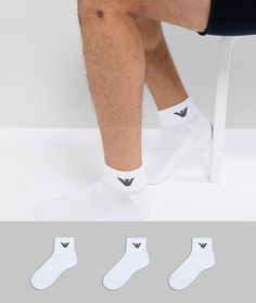 Набор из 3 пар белых носков Emporio Armani - Белый
