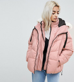 Дутая куртка с двухслойным эффектом River Island Petite - Розовый
