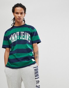 Зеленая футболка в полоску Tommy Jeans Collegiate Capsule - Зеленый Hilfiger Denim