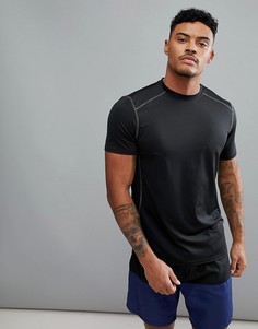 Черная эластичная футболка New Look SPORT - Черный