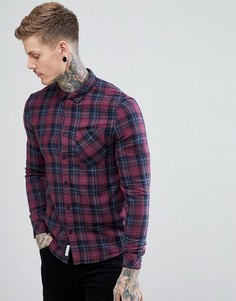 Фиолетовая рубашка классического кроя в клетку River Island - Фиолетовый