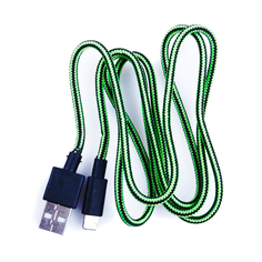 Аксессуар Liberty Project Кабель USB - Lightning Green/Black SM001589