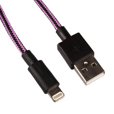 Аксессуар Liberty Project Кабель USB - Lightning Pink/Black R0004970