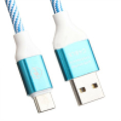 Аксессуар Liberty Project USB - USB Type-C Волны 1m Light Blue-White 0L-00033146