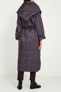 Серый пуховик с капюшоном Cyrille Gassiline Base