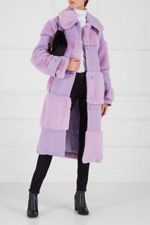 Фиолетовое пальто с меховой отделкой Rocket X Lunch
