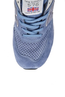 Голубые кроссовки из замши и текстиля №576 New Balance