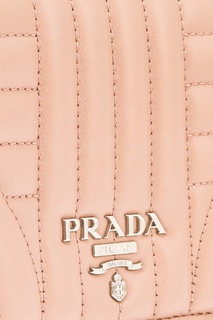 Бежевый кожаный чехол для iPhone Prada