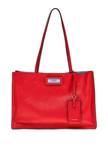 Красная сумка из кожи Etiquette Prada