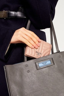 Складной кошелек с логотипом Prada
