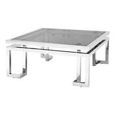 Журнальный столик venutto (zmebel) серебристый 100x45x100 см.