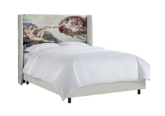 Кровать la creazione di adamo (icon designe) серый 200x105x180 см.