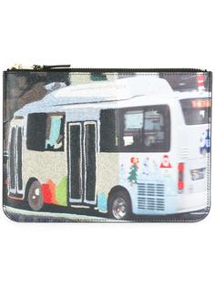 клатч с застежкой-молнией и принтом автобуса Comme Des Garçons Wallet