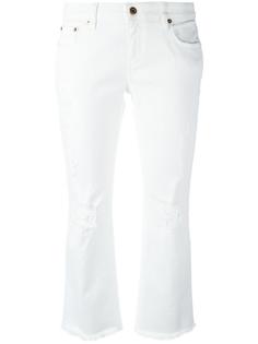укороченные джинсы рваные джинсы Roberto Cavalli