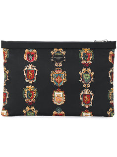 клатч с принтом гербов Dolce & Gabbana
