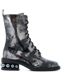 армейские ботинки Casati с жемчугом Nicholas Kirkwood