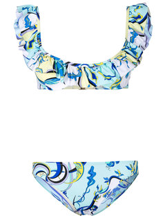 ruffled printed bikini set Emilio Pucci