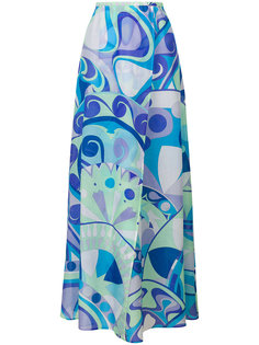 длинная юбка с абстрактным принтом  Emilio Pucci