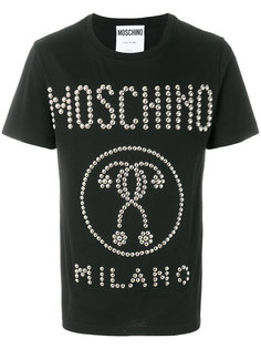 футболка с принтом знаков вопроса Moschino