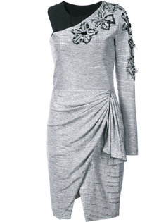 асимметричное платье мини с одним рукавом Patbo