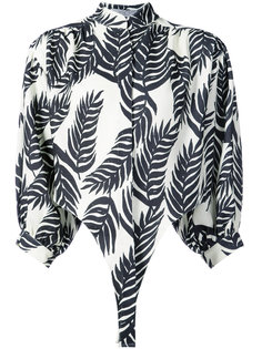 укороченная блузка с пальмовым принтом  Patbo