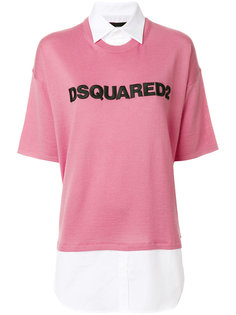 джемпер-рубашка с вышитым логотипом  Dsquared2