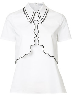 рубашка с резными краями в виде лиц Vivetta