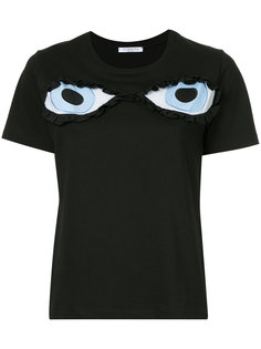 футболка с декоративными глазами с рюшами Vivetta
