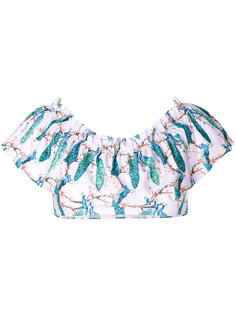 peacock print bikini top Verdelimon