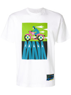 футболка с прином мотоцикла Prada
