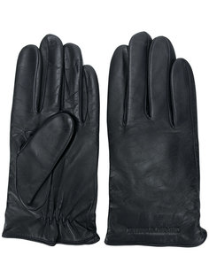 кожаные перчатки Emporio Armani