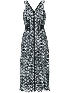 кружевное платье с ленточной отделкой Self-Portrait