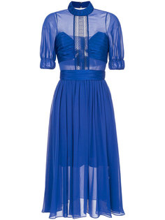 шифоновое платье с плиссировкой Self-Portrait