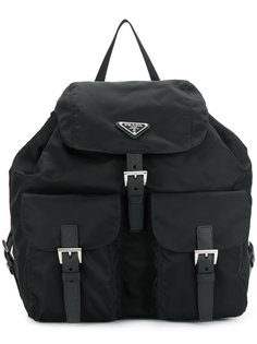 рюкзак с бляшкой с логотипом Prada