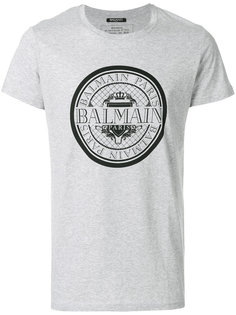 футболка с принтом-логотипом Balmain